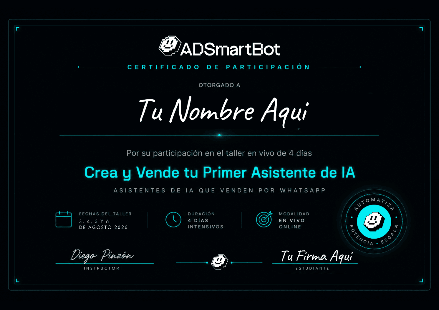 Certificado de participación